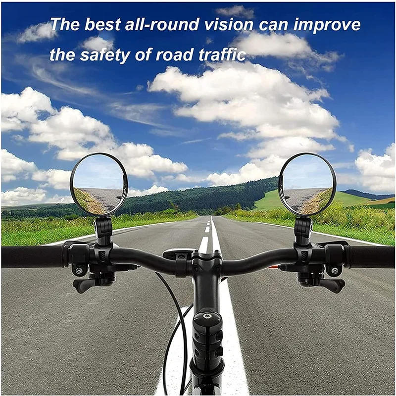 Description Picture 5 of itemBicycle Mirrors Convex Wide Angle Adjustable Bike Handlebar Rearview Mirror Electric Scooter Reflector MTB Road Bike Accessories