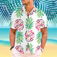 Printing Hawaii Shirts Tops Mens' Beach Cardigan Short Sleeves Lapel Shirt Summer Thin Tops Button Up Blouse For Male Camisas