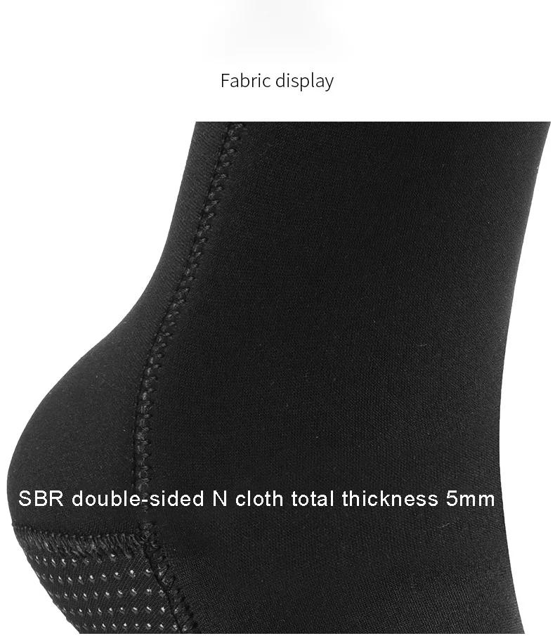 Description Picture 4 of itemNeoprene 3mm/5mm Diving Socks Non-slip Adult Warm Patchwork Wetsuit Shoes Free  Surfing Boots for Men Womens Swimming