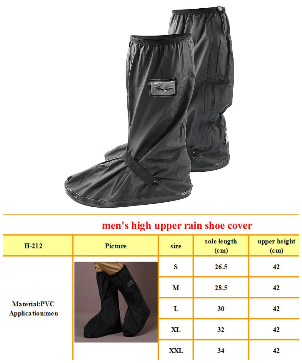 Description Picture 4 of itemOutdoor Rain Shoes Covers Motorcycle Boots Shoes Covers Waterproof Raincoat Biker Rain Boot Rainy Days Outdoor Products