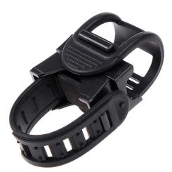 Flashlight Holder Clamp Bicycle Bike Torch Light Mounting Bracket Soft Rubber Adjustable Bicycle Handlebar Light Holder Clip