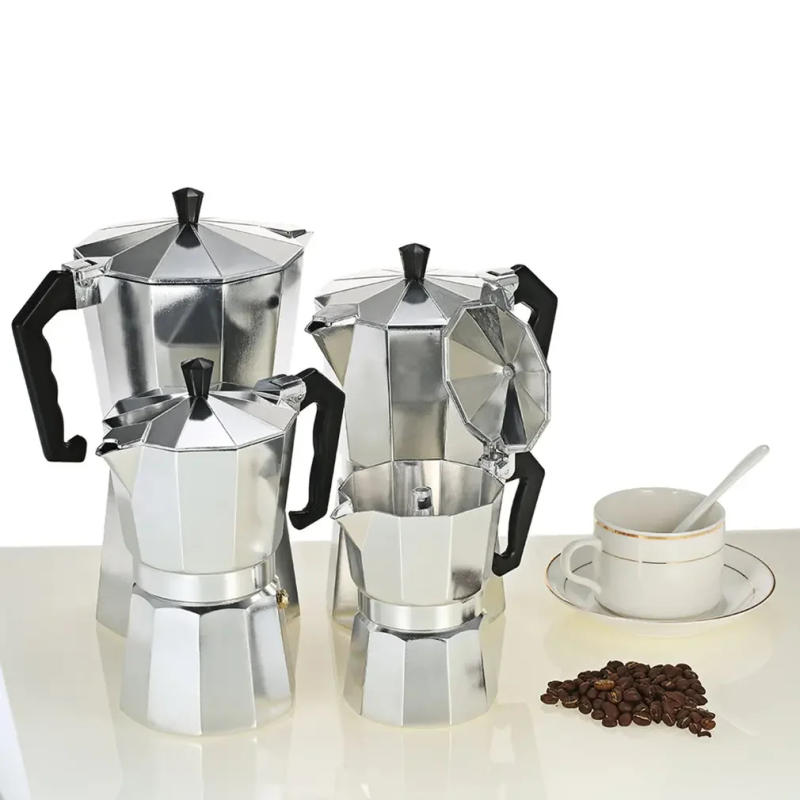 Description Picture 2 of item50ml 1 Cup Aluminum Coffee Pot 50Ml 1Cup Coffee Maker Espresso Percolator Stovetop Mocha Pot Electric Fashion Stove