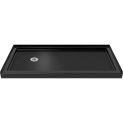 DreamLine SlimLine 32 in. D x 60 in. W x 2 3/4 in. H Left Drain Single Threshold Shower Base in Black, DLT-1132601-88