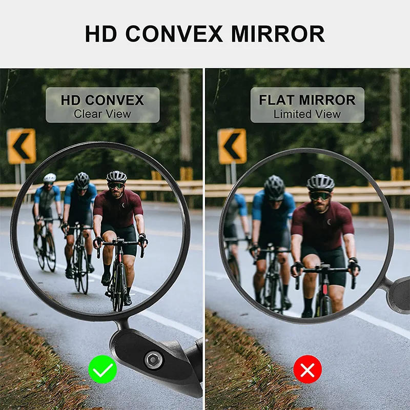 Description Picture 2 of itemBicycle rearview Mirror Adjustable rotating Wide Angle Bicycle handlebars rearview mirror road cycling accessories