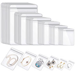 Jewelry Small Self-Sealing Plastic Zip Clear Bags PVC Clear Storage Bag for Storing Bracelets Rings Earrings Organizer (100PCS)