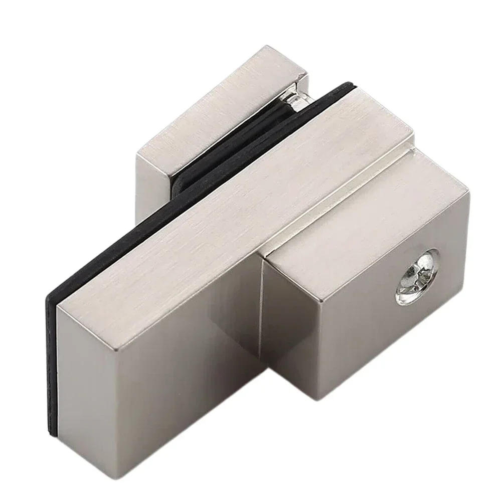 Description Picture 6 of item2Pcs Adjustable Glass Clamps Glass Plated Brackets Zinc Alloy Shelf Holder Support Clamp Holder Wall Mount Fixed Plate Clamp