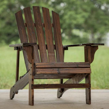 50 Sets 34.4 Inches Adirondack Chair Deeply Carbonized Chinese Fir Wood Lounge Chair Wholesale Outdoor Chair