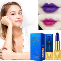 Blue Rose Lipstick Makeup Temperature Color Changing Lipstick Velvet Matte Moisturizing Waterproof Non-stick Cup Shiny Lipstick