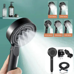 Handheld Shower Head 5 Modes High Pressure Water Saving Shower Massage Universal Bracket Hose Rainfall home Bathroom Accessories