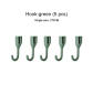5pcs green hooks