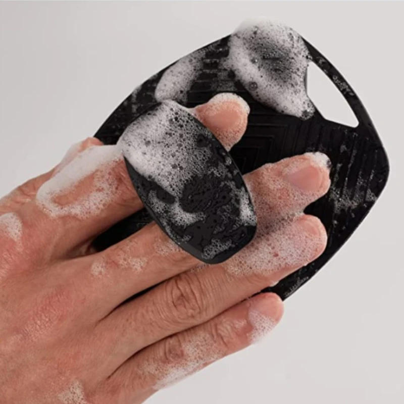 Description Picture 6 of item1pc Soft Silicone Exfoliating Brush Cleanser Manual Body Cleansing Scrubber Shower Gentle Massage Bath Brush For Men