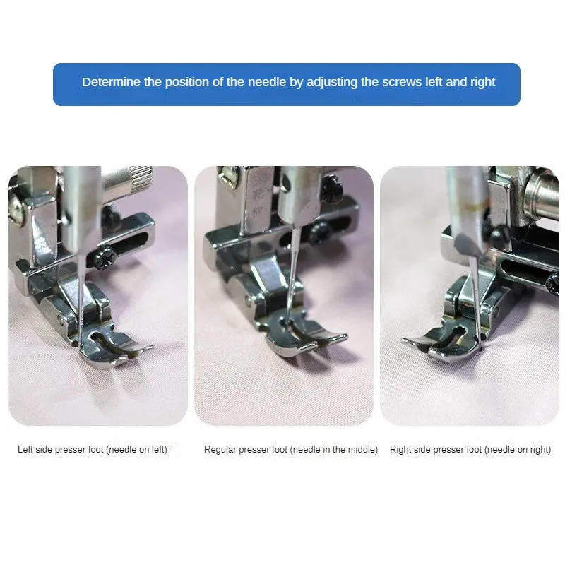 Description Picture 4 of itemUniversal Foot T3 Adjustable Cording/Regular/Zipper Presser Foot For 1-Needle Lockstitch Industrial Sewing Machine Accessories