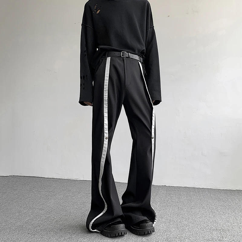 Description Picture 4 of itemFEWQ Men's Pants Autumn Flare Suit Design Men's Loose 2023 Contrast Color New High Street Fashion Male Darkwear Trousers 24X2059