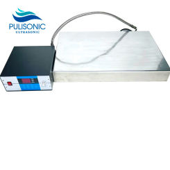 28khz 2400W Submersible Ultrasonic Cleaner Vibration Plate Box With Power Generator For Aluminum Tube Degreasing Cleaning