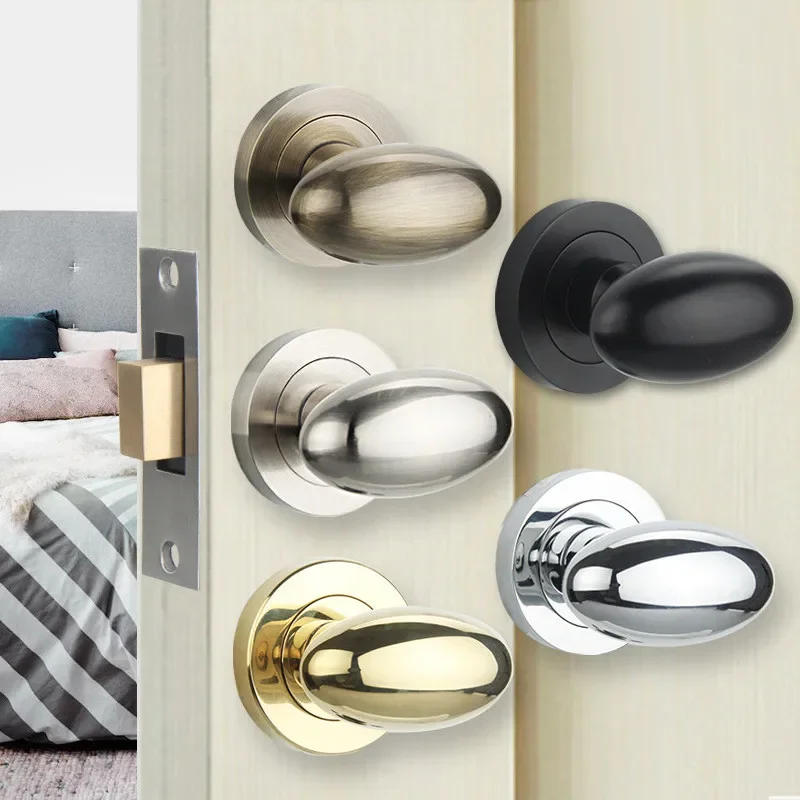 Description Picture 2 of itemSuper Beautiful, Egg-shaped Oval Door Handle,without Lock Body,zinc Alloy,4colors,home Hardware