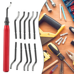 RB1000 Handle Burr Deburring Remover Cutting Tool With 10pcs Rotary Deburr Blade Tool Set Hand Tools Accessory