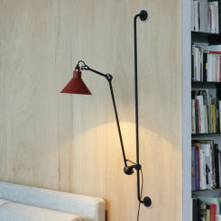 Nordic Minimalist Postmodern Retro Wall Lamp Industrial Style For Living Room, Bedside Office Pull Rod Lifting Lights With Plug