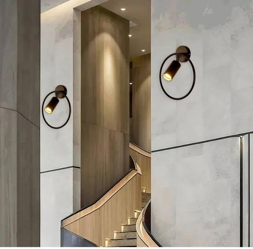 Description Picture 5 of itemCreative LED Rotating Adjustable E27 Wall Light Bedroom Bedside Reading Light Living Room Staircase Corridor Lighting Fixture