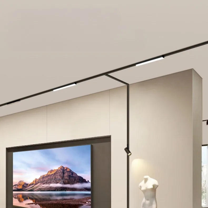 Description Picture 4 of itemMagnetic Track Lighting Ceiling Led Lights Guide House Living Room Decor Without Main Light Clothes Store Floodlight Spotlight