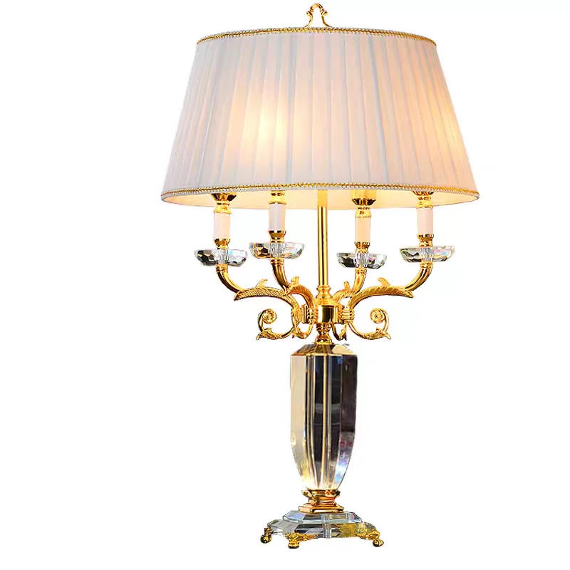 Description Picture 6 of itemEuropean Modern Newly D500mmH800mm Golden Crystal Table Light Desk Light Wedding Candelabra for Table Lamp AC 100% Guaranteed