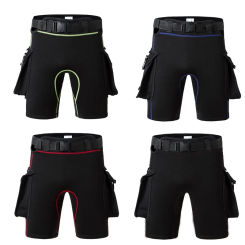 3mm Neoprene Wetsuit Tech Shorts Submersible Load Weight 2 Pocket Pants Bandage Pant Scuba Diving Equipment Accessories