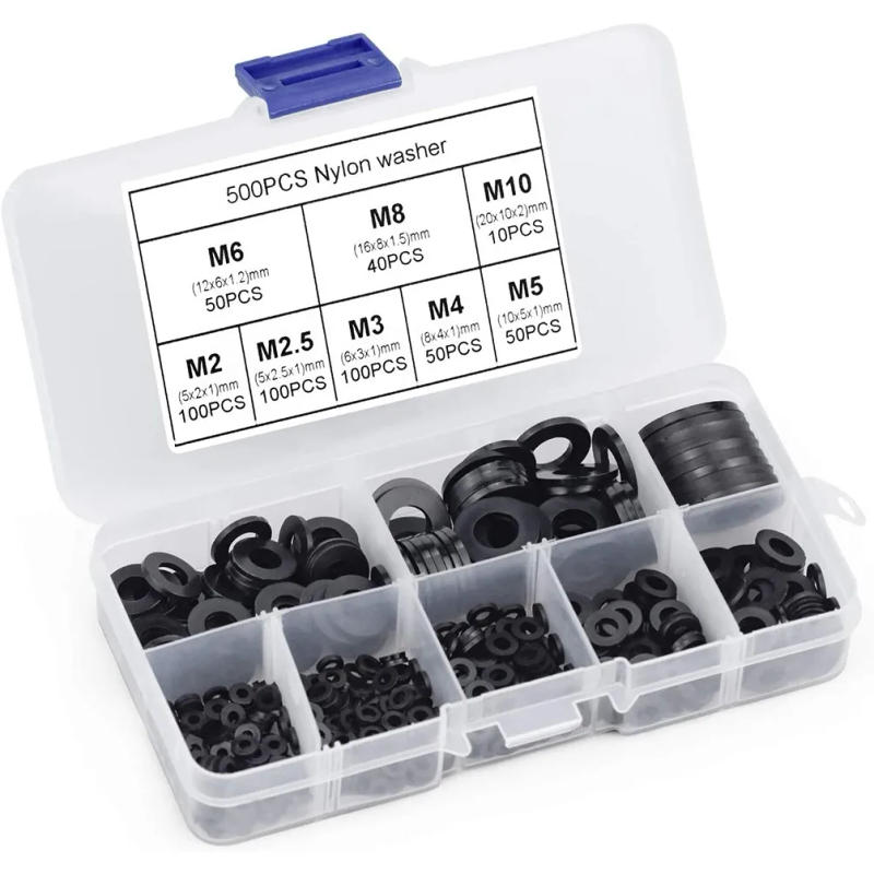 Description Picture 4 of itemWashers Form Nylon Flat Washers Set 500PCS Black Flat Sealing M2-M10 M2/M3/M4/M5/M6/M8/M10 Plastic New Practical