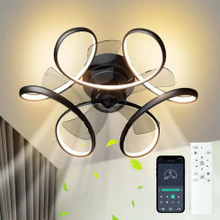 IRALAN Modern ceiling fan with light colorful style, silent ceiling led light fan fans with remote control for room living room