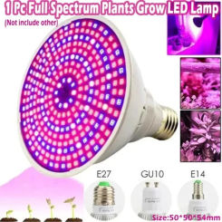 1Pc 80 LED Full Spectrum Plants Grow Bulbs Lamp Lighting for Hydro Flower Greenhouse Veg Indoor Garden Hydroponic E27 E14 GU10