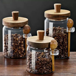 Kitchen Glass Sealed Jar Household Portable Five Grains Storage Can Moisture-proof Storage Tank Seasoning Bottle