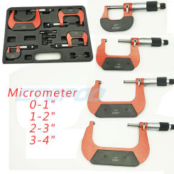 ETOPOO 0-4 inch  Outside Micrometer Set 0-1"/1-2"/2-3"/3-4" Metric Gauge Vernier Caliper thickness MeasuringTools