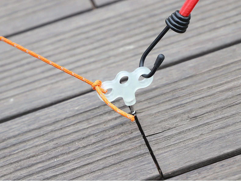 Description Picture 4 of item5/10/20pcs Hiking Camping Ground Pin Tent Nail Luminous Pegs Screw Spike Hook Rope Buckle Travel Outdoor Equipment  Accessories