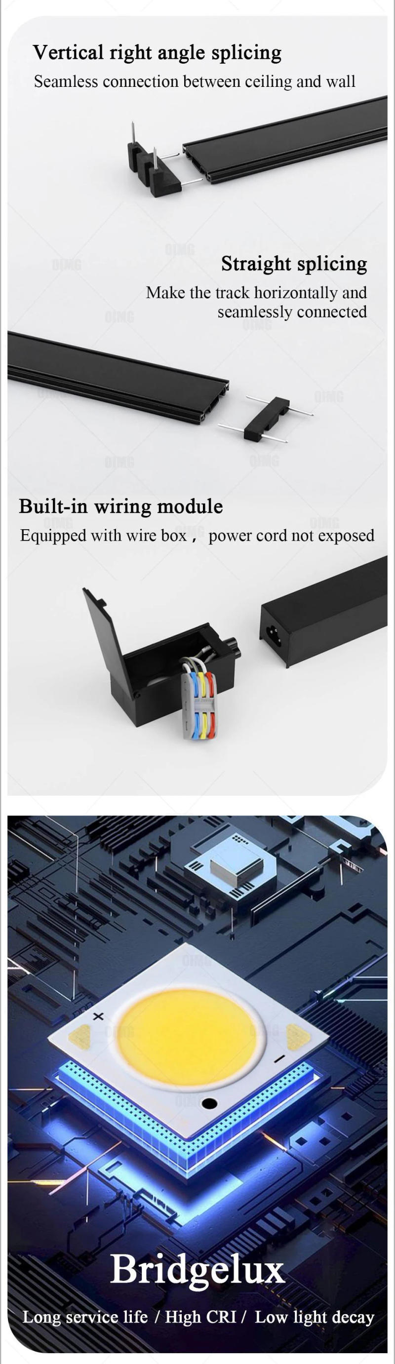 Description Picture 5 of item5mm Slim Magnetic Track Light System Rail Spotlight Surface Mounted Track Lighting Led Ceiling Lights Linear Magnet Lamps