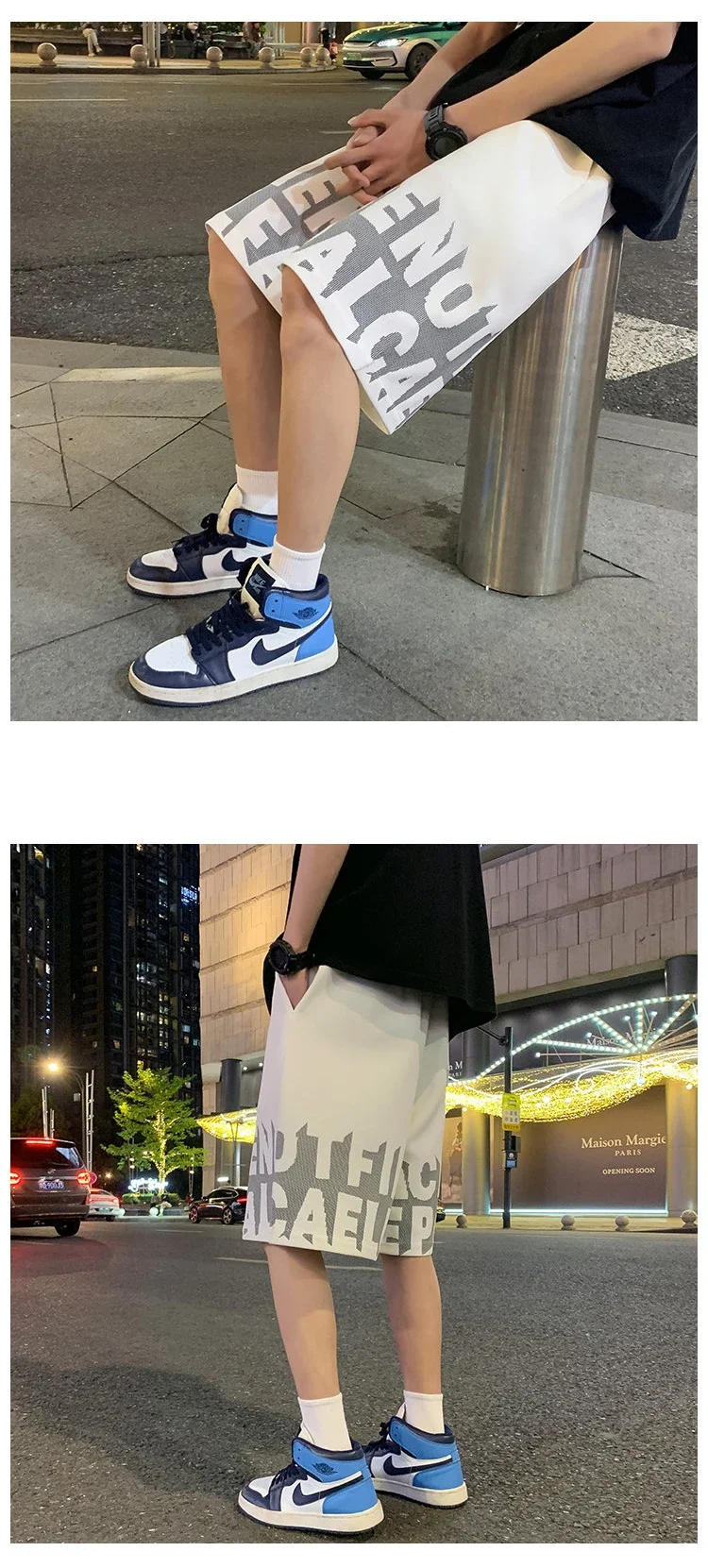 Description Picture 6 of item2024 Summer Men's Shorts Korean Fashion Embroidery Shorts Streetwear Harajuku Letter Sports Shorts Casual Men's Clothing Short