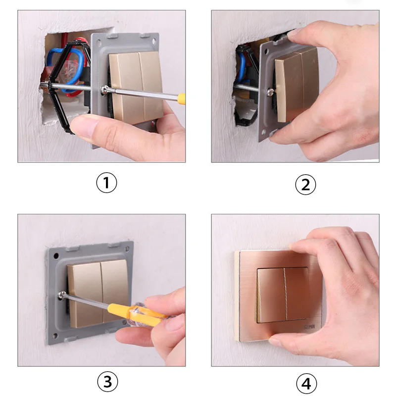 Description Picture 5 of item2Pcs 86/118 Cassette Repairer Dark Box Repair Screw Switch Old Socket Box Wall Repair Box Support Rod Electrician Accessories