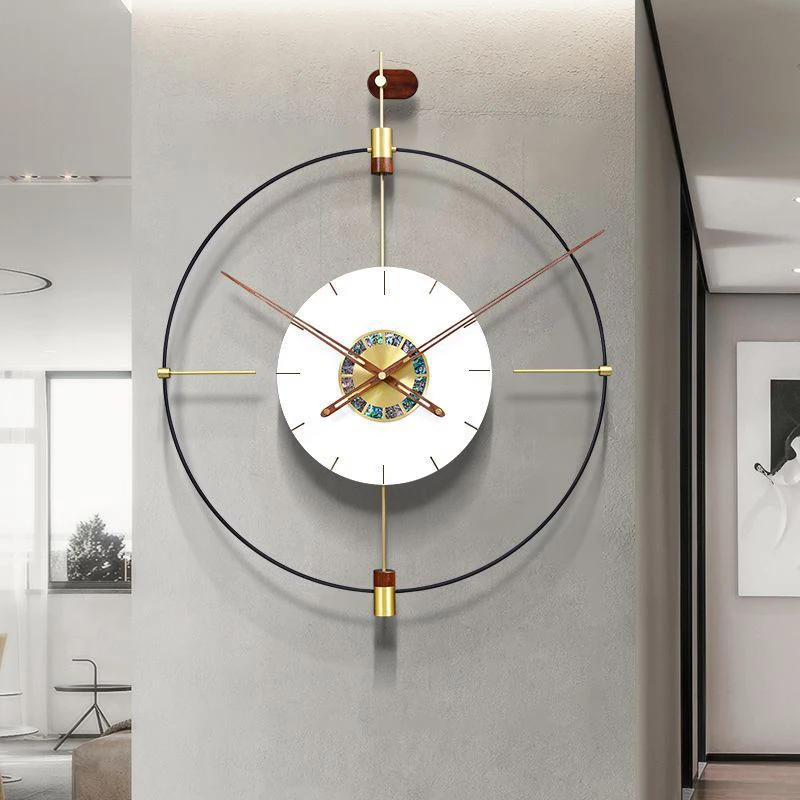 Description Picture 2 of itemMinimalist Wall Clocks Nordic Spanish Stylish Wall Watch Large Size Silent Clock Mechanism Elegant Luxury Interior Clocks