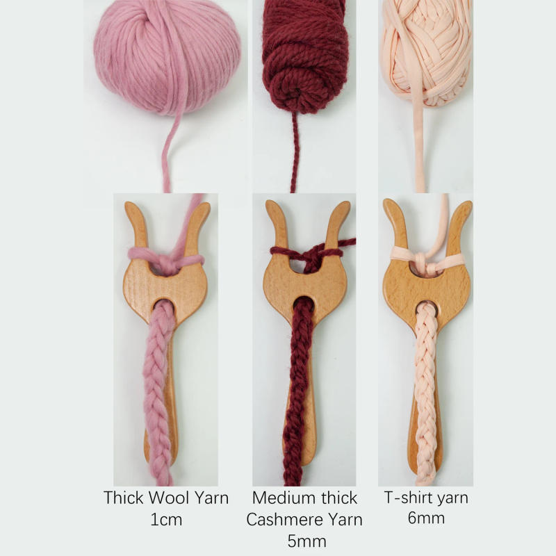 Description Picture 4 of itemLarge 19cm Wooden Fork Knitting Fork Handmade Wool Knitting Flower Fork