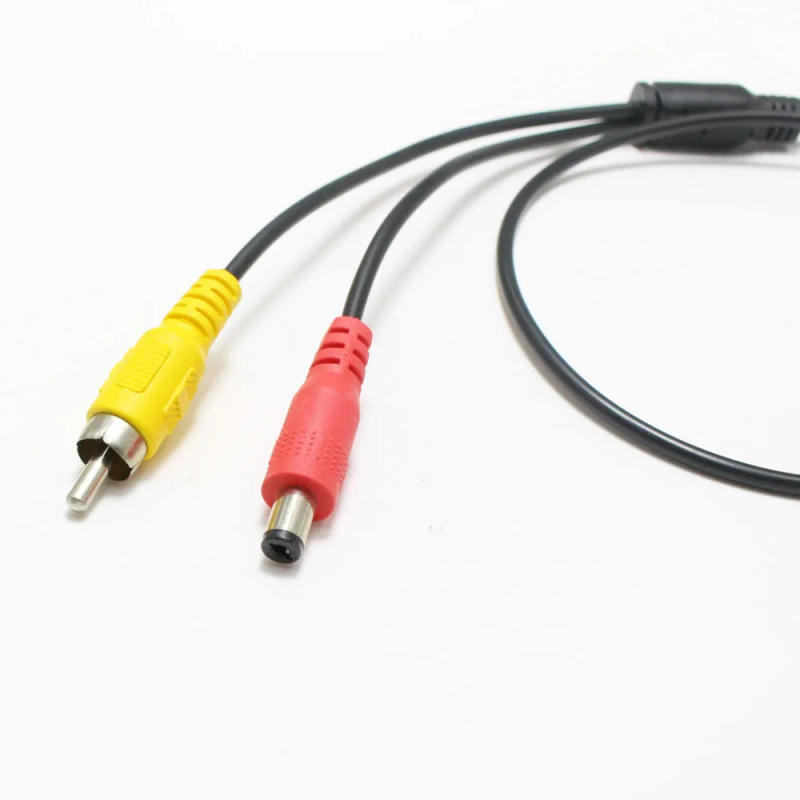 Description Picture 3 of item1Pcs Mini 4Pin Female to RCA + DC Male Video Power for Streaming Recorder Reverse Image Rear View Camera Connection Cable 50CM
