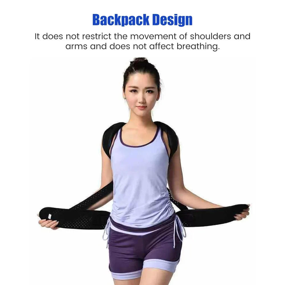 Description Picture 4 of itemAdjustable Back Brace Posture Corrector Women Men Back Straightener Trainer for Scoliosis & Hunchback Correction, Spine Support
