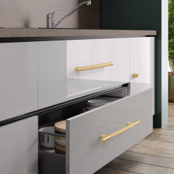 Aluminum Alloy Handle Long and Luxury Gold Black Color Cabinet Pulls in Modern Nordic Style for Wardrobe Door