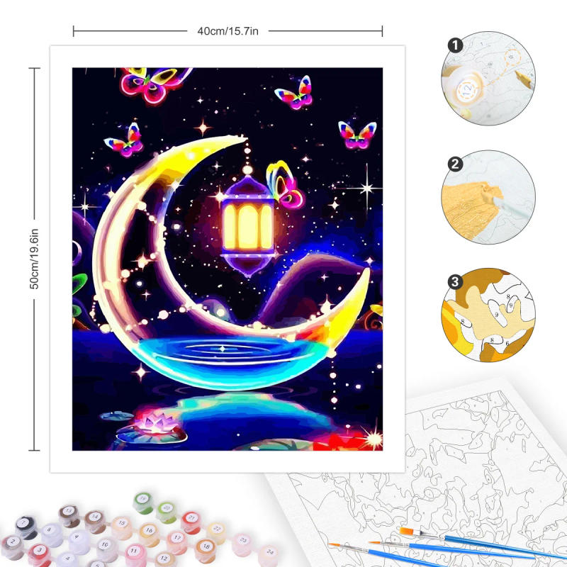 Description Picture 5 of itemRUOPOTY Painting By Numbers Flowers Kits Picture For Paint On Numbers Diy Handpainted Wall Paintings Drawing Coloring By Numbers