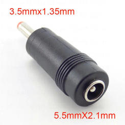 5/10pcs 3.5mm*1.35mm male to 5.5mm*2.1mm Female Plug DC Power Connector Adapter Laptop AC DC Jack adaptor B4
