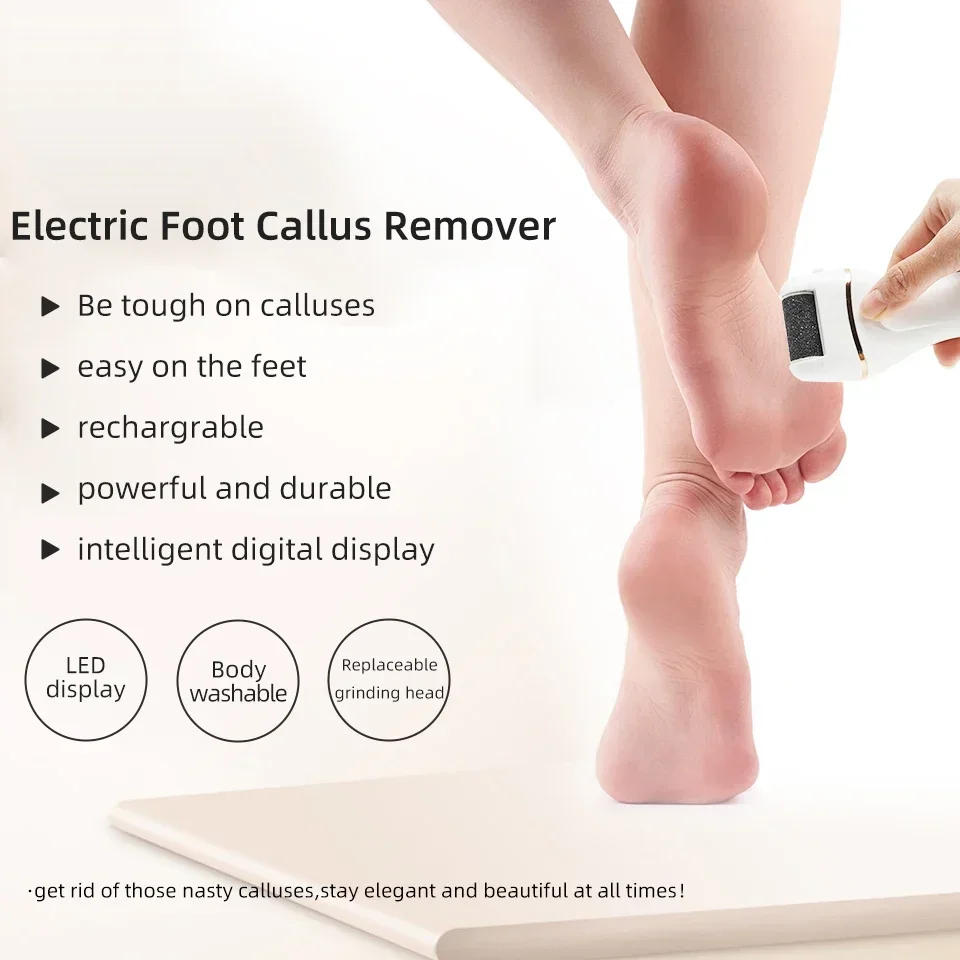 Description Picture 3 of itemRechargeable Electric Foot File Callus Remover Machine Pedicure Device Foot Care Tools Feet For Heels Remove Dead Skin pedicure