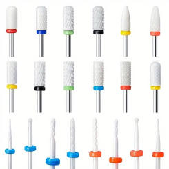 Ceramic Tungsten Nail Drill Bit Milling Cutter For Electric Manicure Pedicure Nail Files Buffer Nail Art Equipment Accessory