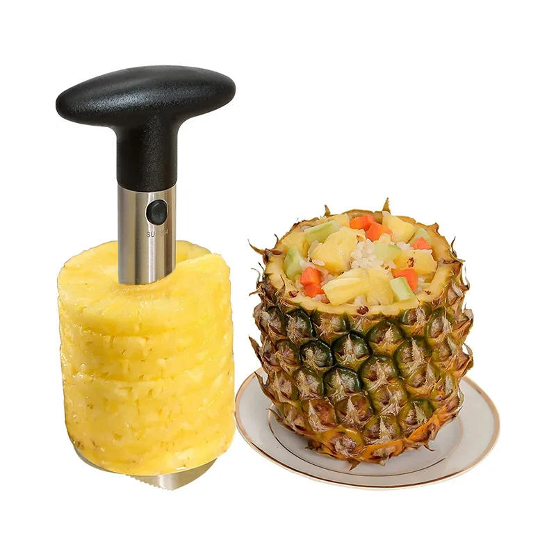 Description Picture 6 of itemStainless Steel Pineapple Silcer Peeler Fruit Corer Slicer Ananas Peeler Cutter Fruit Spiral Cutter Kitchen Tools Accessories