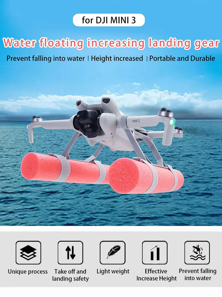 Description Picture 3 of itemLanding Gear Floating Water Kit for DJI Mini 4 Pro/Mini 3/Mini 3 Pro Training Damping Gear Expansion Leg Mini Drones Accessories