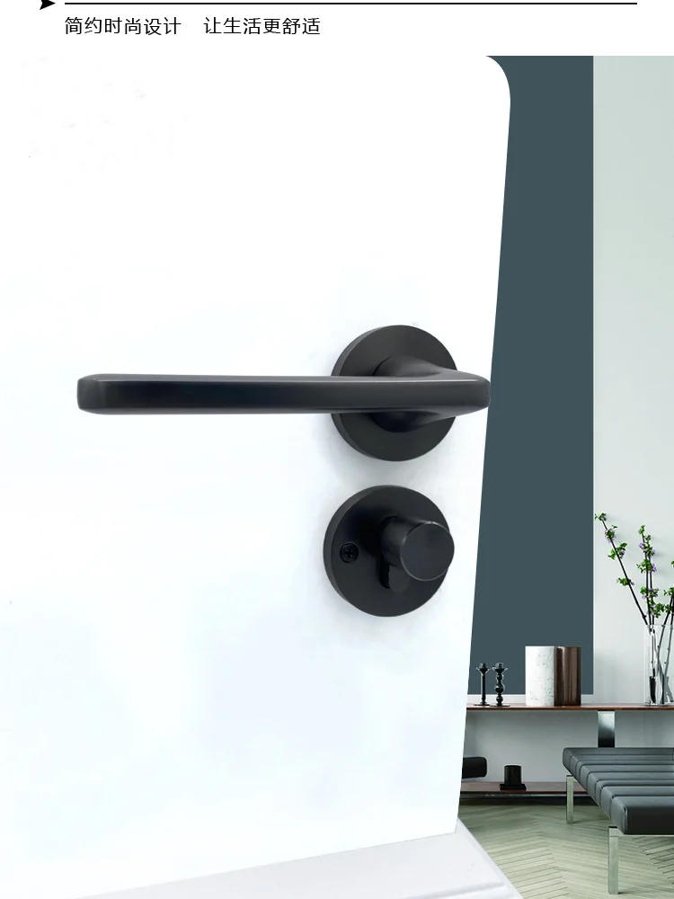 Description Picture 4 of itemZinc Alloy Handle Lock Indoor Door Lock Split Lock Wooden Door Silent Lock Body Door Lock Security Door  Door Lock