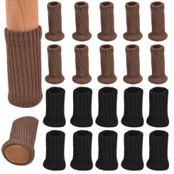 16PCS Furniture Feet Knitted Protectors Chair Legs Floor Anti-Slip Pads Table Legs Socks for Floor Protectors Chair Pads Covers