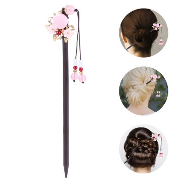 Hairpin Wooden Accessories Ancient Costume Hanfu Bride Clasp Royal Court Stick Retro Style