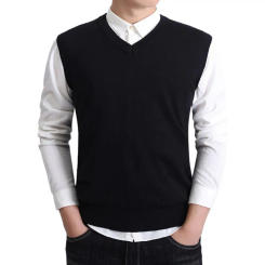 Simple Men Sweater Gentle V Neck Gentle Men Sweater Slim Casual Male Sweater for Dating