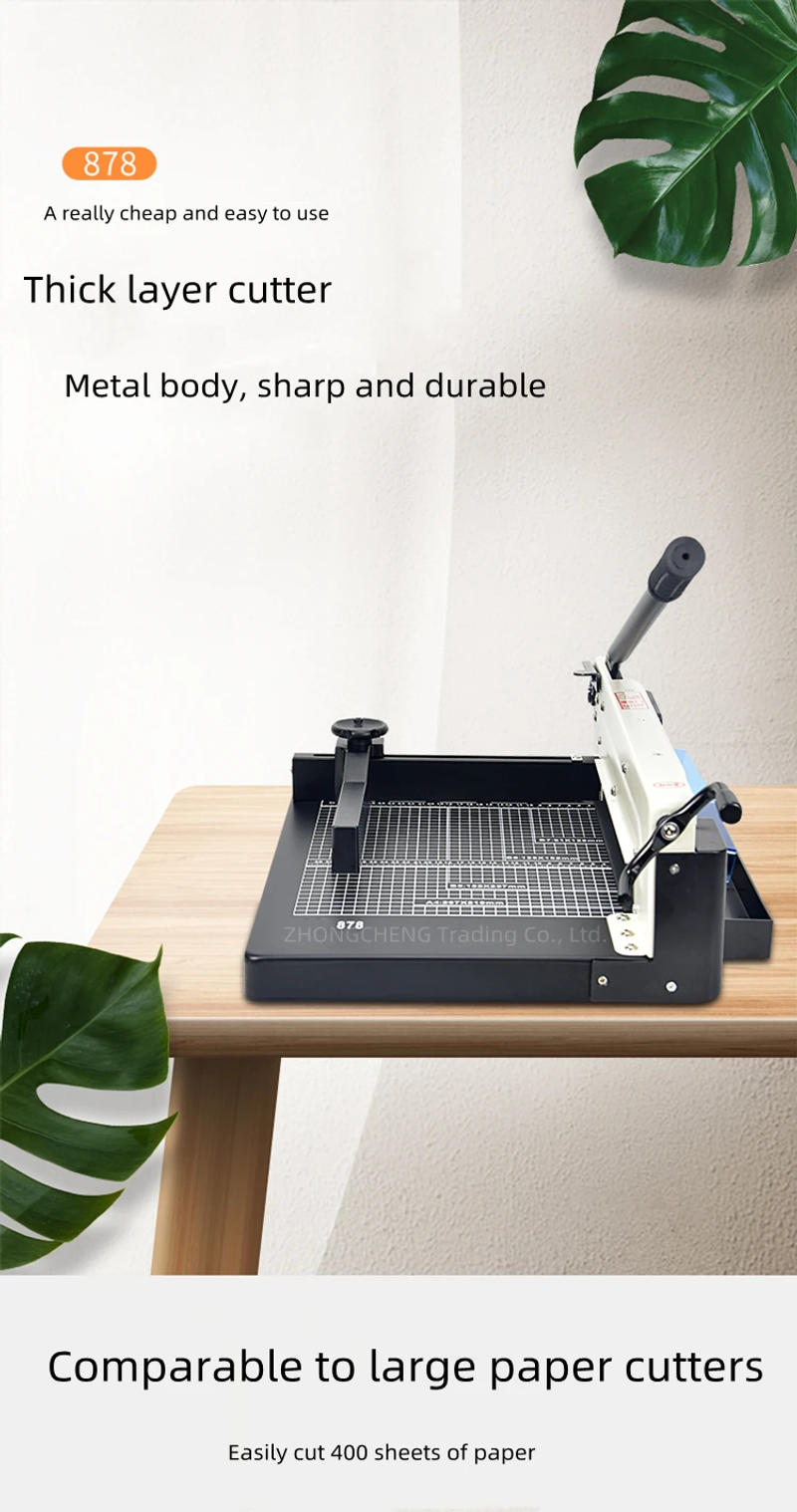 Description Picture 6 of itemA4(310MM) Manual Paper Cutter large blader a push cardboard 878 thick photo cutting paper cutter paper pusher